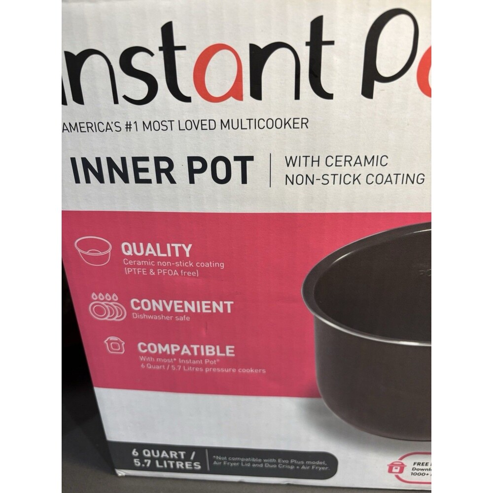 Instant Inner Pot 6-Quart Non-Stick Coating Interior Ceramic Coated And Trivet - Picture 5 of 9